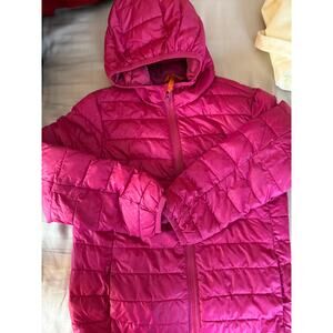 Primary Pink jacket with hood size 8-9